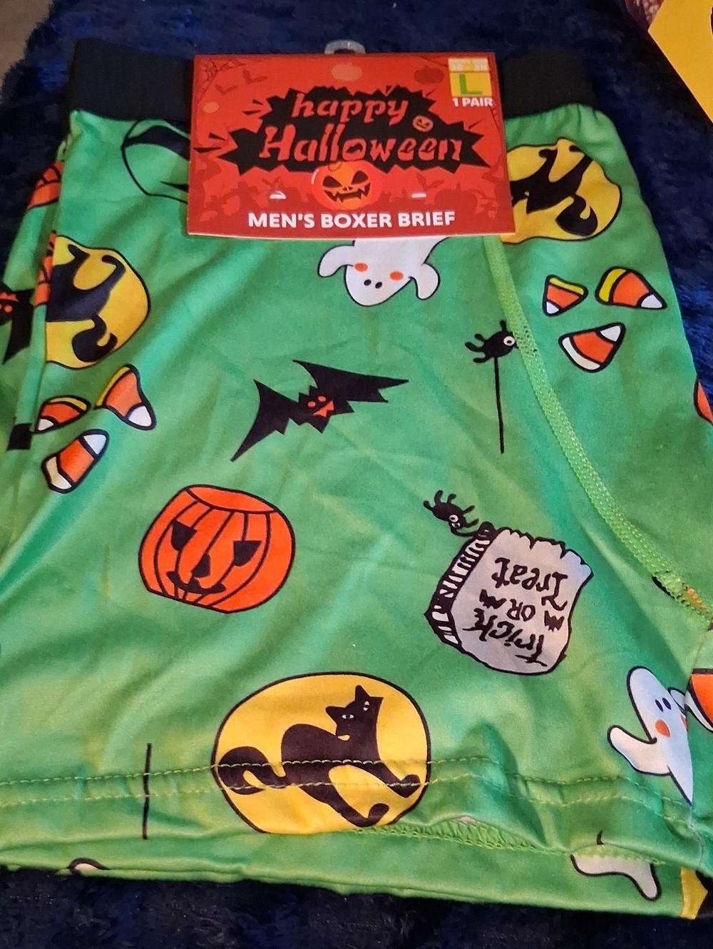 Happy Halloween Mens Green Halloween Boxer Briefs